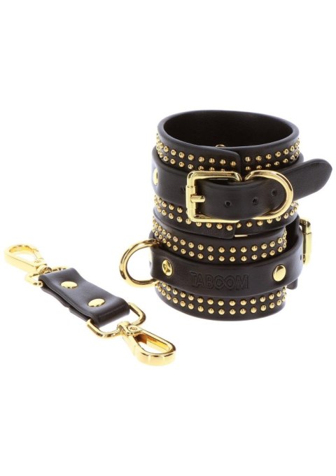 Studded Wrist Cufs Set Black Taboom Studded Wrist Cufs Set Black Taboom