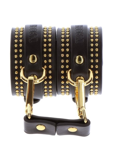 Studded Wrist Cufs Set Black Taboom Studded Wrist Cufs Set Black Taboom
