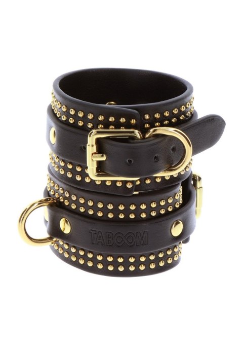 Studded Wrist Cufs Set Black Taboom Studded Wrist Cufs Set Black Taboom
