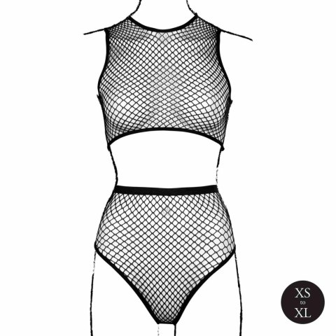 2 piece with crop top, pantie and fishnet structure. Le Désir 2 piece with crop top, pantie and fishnet structure. Le Désir