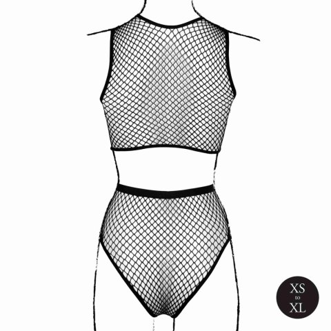 2 piece with crop top, pantie and fishnet structure. Le Désir 2 piece with crop top, pantie and fishnet structure. Le Désir