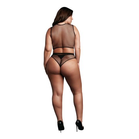 2 piece with crop top, pantie and fishnet structure. Le Désir 2 piece with crop top, pantie and fishnet structure. Le Désir
