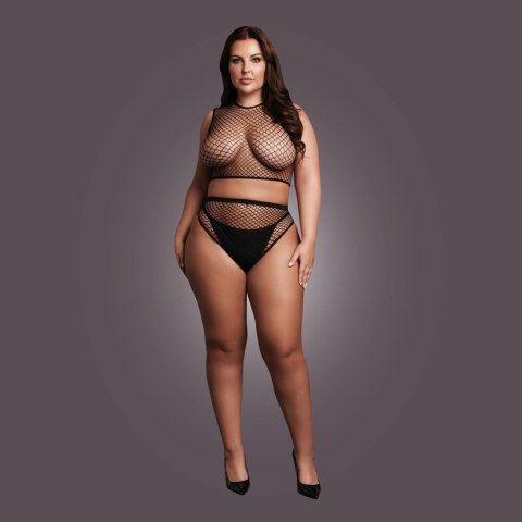 2 piece with crop top, pantie and fishnet structure. Le Désir 2 piece with crop top, pantie and fishnet structure. Le Désir