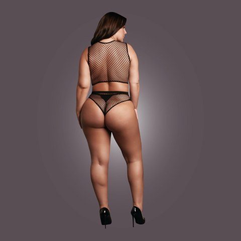 2 piece with crop top, pantie and fishnet structure. Le Désir 2 piece with crop top, pantie and fishnet structure. Le Désir