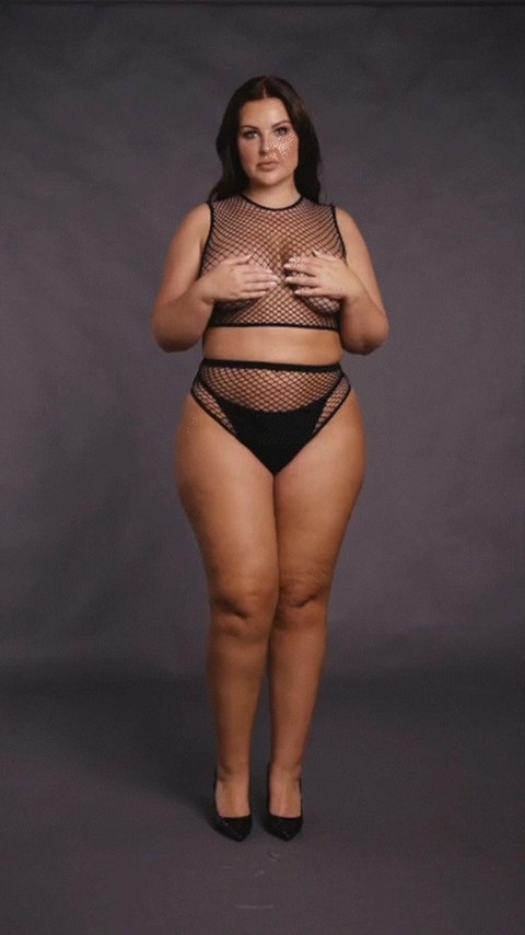 2 piece with crop top, pantie and fishnet structure. Le Désir 2 piece with crop top, pantie and fishnet structure. Le Désir
