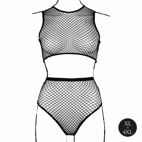 2 piece with crop top, pantie and fishnet structure. Le Désir 2 piece with crop top, pantie and fishnet structure. Le Désir
