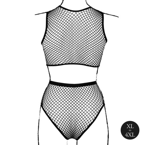 2 piece with crop top, pantie and fishnet structure. Le Désir 2 piece with crop top, pantie and fishnet structure. Le Désir