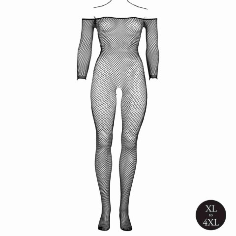 Bodystocking with off shoulder neckline, fishnet structure and open crotch. Le Désir Bodystocking with off shoulder neckline, fishnet structure and open crotch. Le Désir