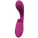 Gen - Rechargeable Triple Action G-Spot Vibrator with Pulse Wave and Vibrating Bristles - Pink Vive