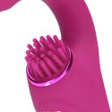 Gen - Rechargeable Triple Action G-Spot Vibrator with Pulse Wave and Vibrating Bristles - Pink Vive