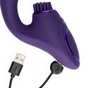 Gen - Rechargeable Triple Action G-Spot Vibrator with Pulse Wave and Vibrating Bristles - Purple Vive