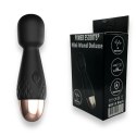 Power Escorts - Mini Wand De Luxe - Black - 11,6 Cm / 4.5 Inch Silicone Wand Massager Power Escorts