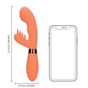 Silicone Rabbit Vibrator with Ribbed Clitoral Stimulator Loveline