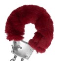 Furry Metal Hand Cuffs - Red Ouch!