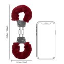 Furry Metal Hand Cuffs - Red Ouch!