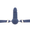 Silicone Penis Ball Gag Blue Taboom