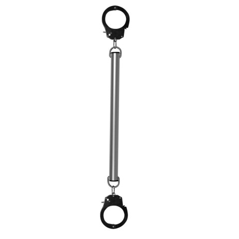 Spreader Bar with Hand or Ankle Cuffs - Silver Ouch! Spreader Bar with Hand or Ankle Cuffs - Silver Ouch!