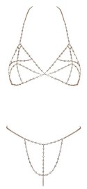 Złociste bikini z łańcuszków S/L Cottelli ACCESSOIRES