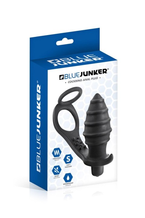 PROSTATE STIMULATOR COCKRING PLUG AP071 BLACK Blue Junker PROSTATE STIMULATOR COCKRING PLUG AP071 BLACK Blue Junker