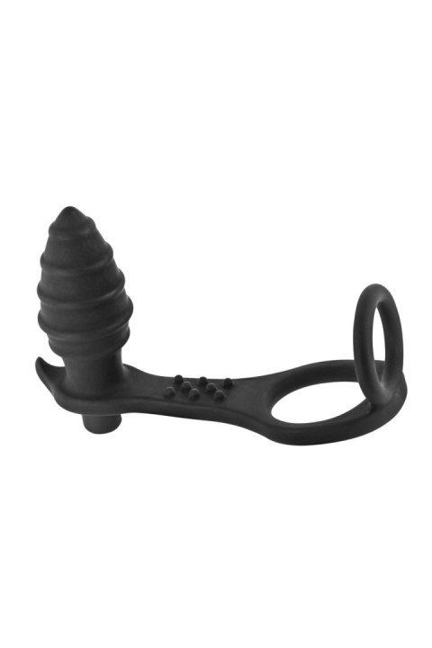 PROSTATE STIMULATOR COCKRING PLUG AP071 BLACK Blue Junker PROSTATE STIMULATOR COCKRING PLUG AP071 BLACK Blue Junker