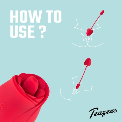 Teazers Rose Vibrator and Clitoris Stimulator Teazers Teazers Rose Vibrator and Clitoris Stimulator Teazers