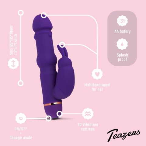 Teazers Silicone Rabbit Vibrator - Purple Teazers Teazers Silicone Rabbit Vibrator - Purple Teazers