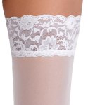 Pończochy białe samonośne 2/S Cottelli LEGWEAR