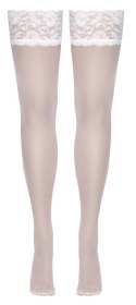 Pończochy białe samonośne 2/S Cottelli LEGWEAR