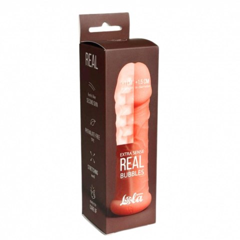 Penis sleeve Real Extra Sense Bubbles Real