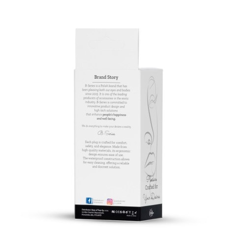 Korek Plug-Jewellery Silver PLUG- Clear S B - Series HeavyFun