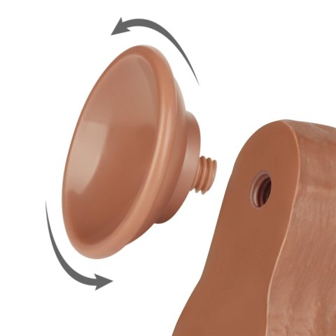 8.5'' Sliding Skin Dual Layer Dong Brown Lovetoy