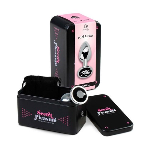 BLACK JEWELLED METAL BUTT PLUG Secret Play