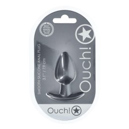 Smooth Silicone Anal Plug - Medium - 3.1 / 7,9 cm - Gunmetal Ouch!