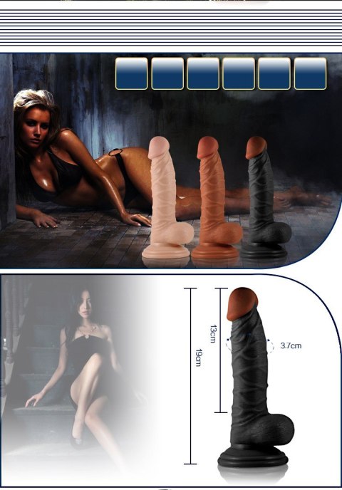 Ultra-realistyczne DILDO 7.5"z przyssawką LOVETOY Ultra-realistyczne DILDO 7.5"z przyssawką LOVETOY