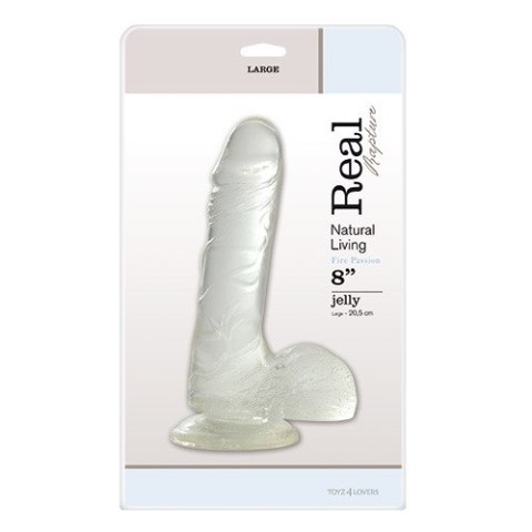 Dildo-JELLY DILDO REAL RAPTURE CLEAR 8"""""""" Real Rapture