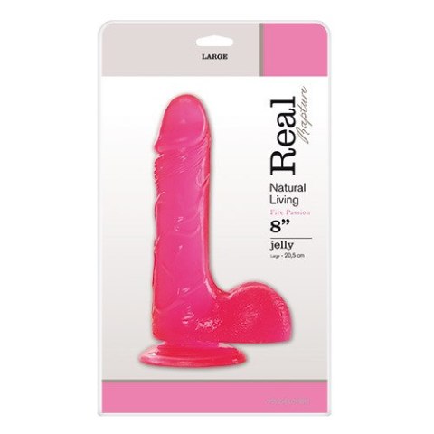 Dildo-JELLY DILDO REAL RAPTURE PINK 8"""""""" Real Rapture