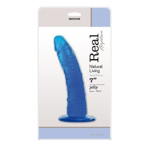 Dildo żelowe realistyczne niebieskie 18 cm Real Rapture Dildo żelowe realistyczne niebieskie 18 cm Real Rapture