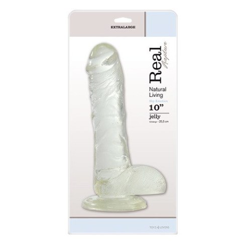 Dildo żelowe z przyssawką jądrami realistyczne 25cm Real Rapture Dildo żelowe z przyssawką jądrami realistyczne 25cm Real Rapture