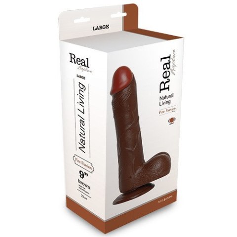 Wibrator-REALISTIC VIBRATOR REAL RAPTURE BROWN 9"""""""" Real Rapture