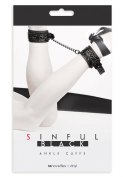 Kajdanki-SINFUL ANKLE CUFFS BLACK Sinful