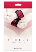 Kajdanki-SINFUL WRIST CUFFS PINK Sinful