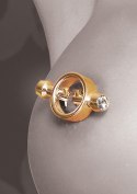 Stymulator-FF GOLD MAGNETIC NIPPLE CLAMPS Fetish Fantasy Gold