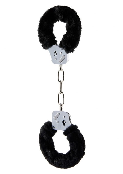Kajdanki metalowe z futerkiem bondage BDSM erotyka czarne ToyJoy Classics Kajdanki metalowe z futerkiem bondage BDSM erotyka czarne ToyJoy Classics