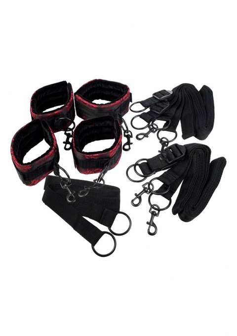 Zestaw BDSM bondage pasy do przypinania do łóżka CalExotics Zestaw BDSM bondage pasy do przypinania do łóżka CalExotics