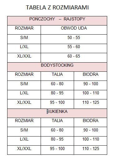 Bodystocking erotyczna siateczka otwarty krok S/M Kiss Me Bodystocking erotyczna siateczka otwarty krok S/M Kiss Me