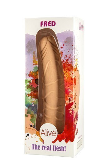 Dildo fantom ciała ludzkiego z przyssawką 21 cm Alive Dildo fantom ciała ludzkiego z przyssawką 21 cm Alive