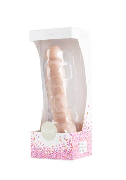 Dildo fantom ludzkiego ciała z cyberskóry z przyssawką 18 cm Alive