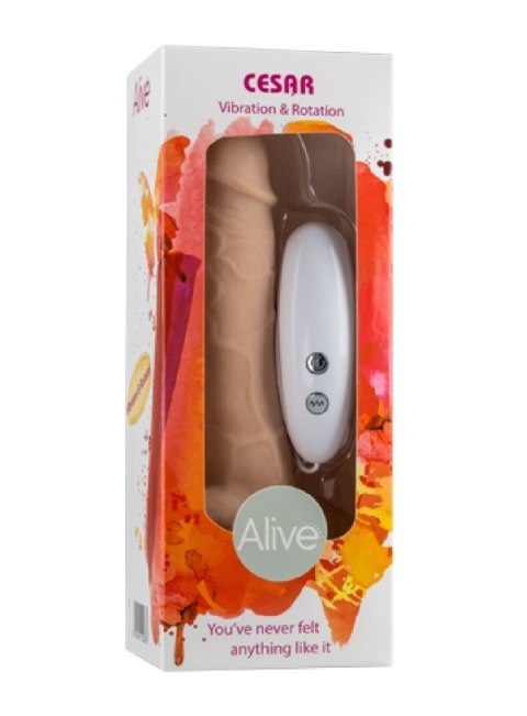 Dildo z wibracją rotacją pilot cielisty 18 cm Alive Dildo z wibracją rotacją pilot cielisty 18 cm Alive
