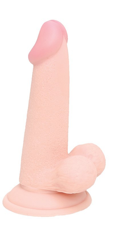 Dildo realistyczne z przyssawką i jądrami kompaktowe 14 cm NMC Dildo realistyczne z przyssawką i jądrami kompaktowe 14 cm NMC