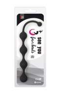 Silikonowa sonda analna - kulki analne czarne 23 cm